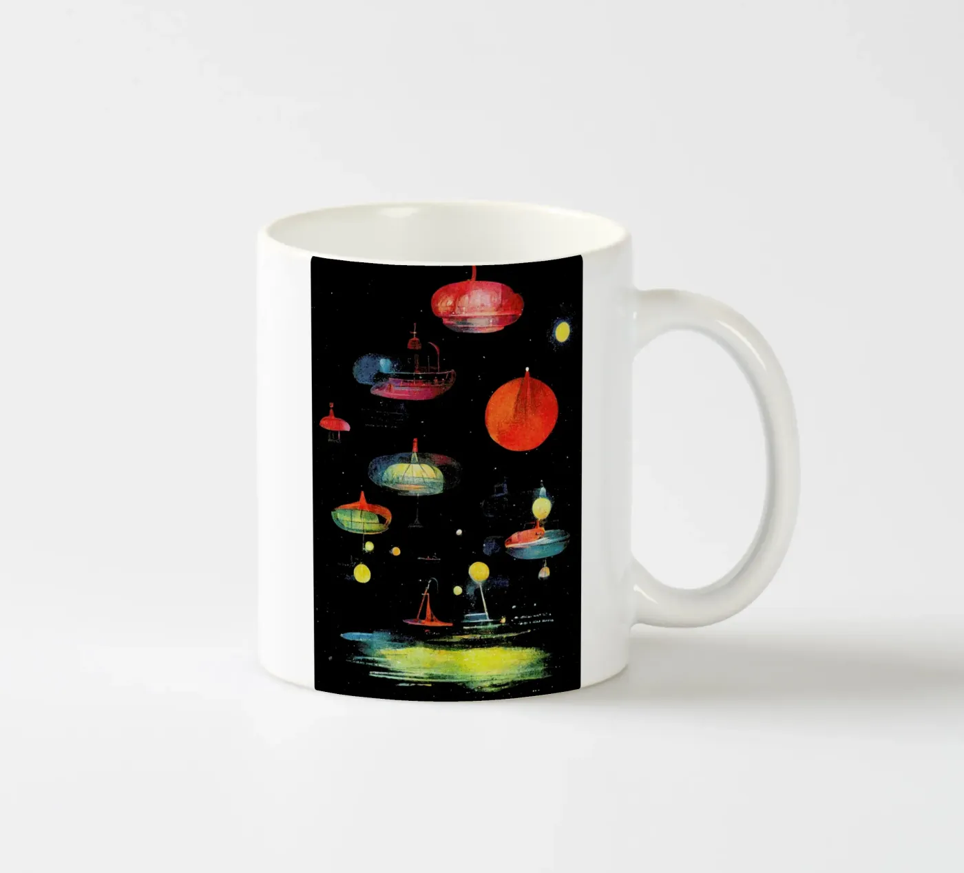 Lanterns ceramic mug by treechild