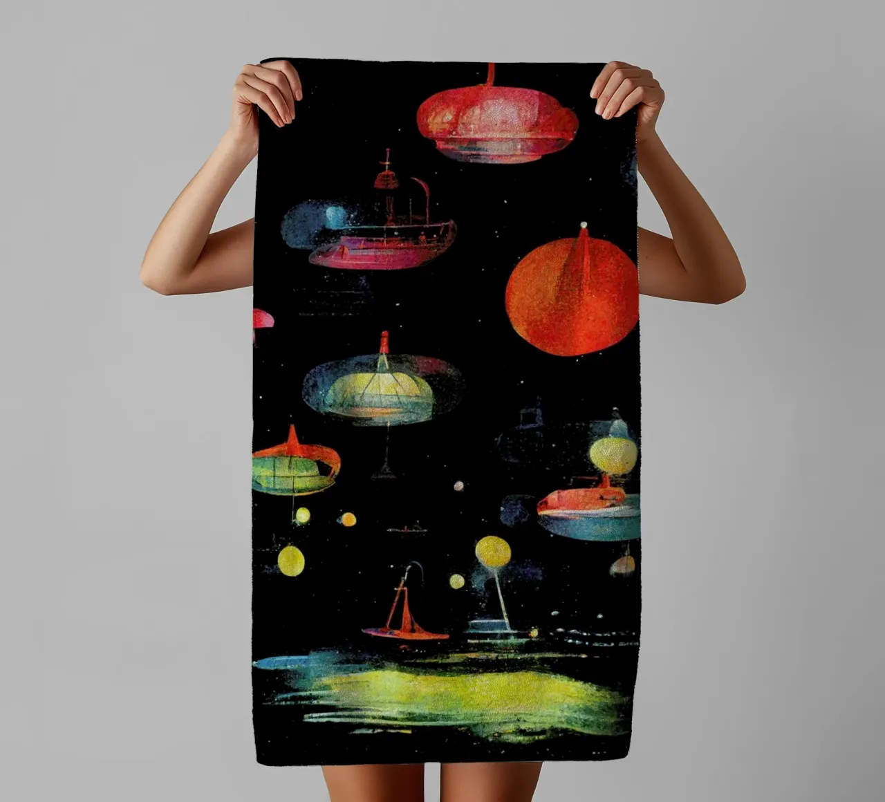 Lanterns badhanddoek van treechild