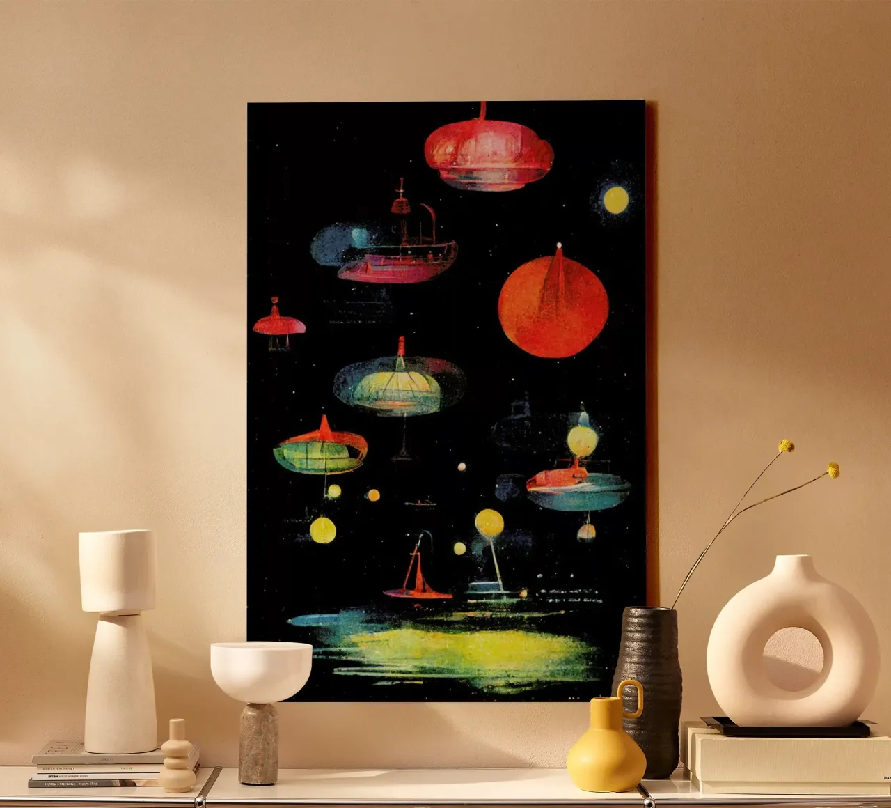 Lanterns tela con Cornice a cassetta da treechild