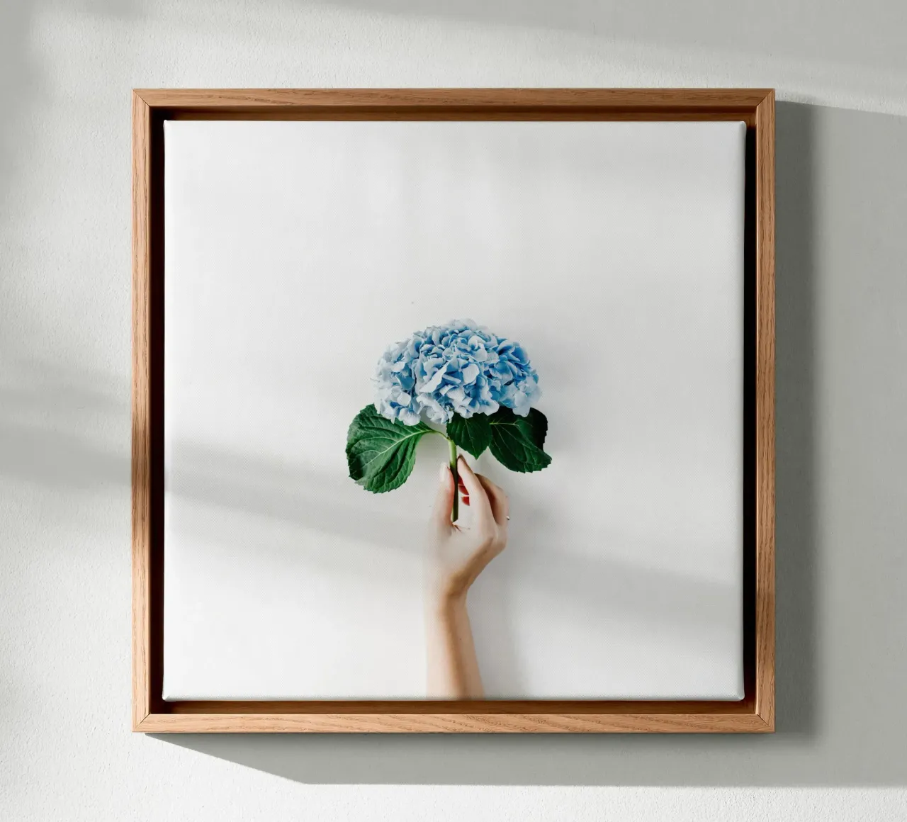 Blauw gefluister canvas met Baklijst van PhotoVibe Decor