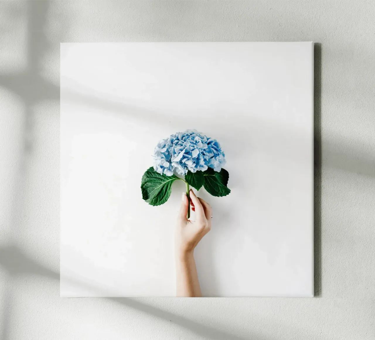 Blauw gefluister canvas met Baklijst van PhotoVibe Decor