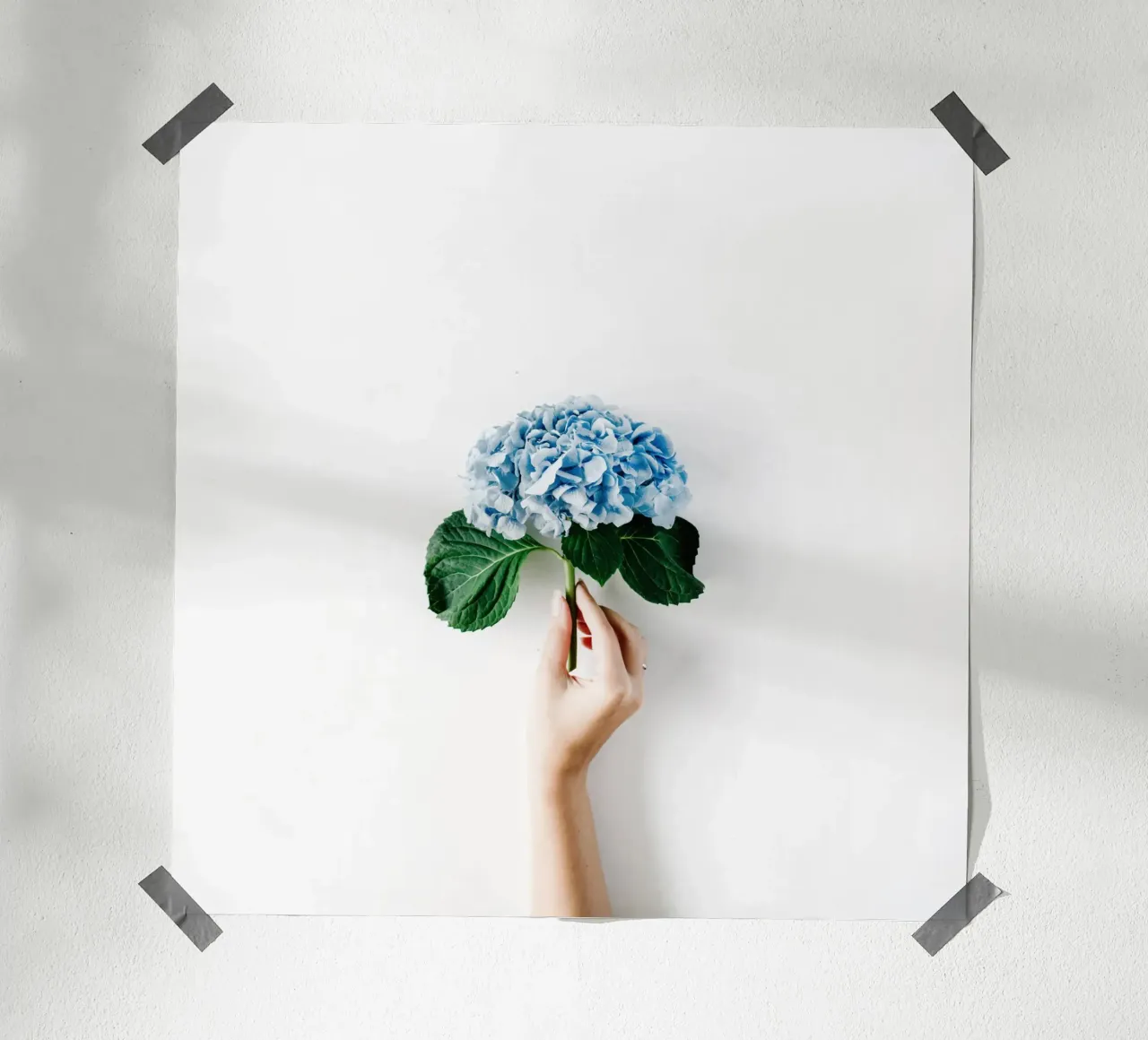 Sussurri blu poster con telaio in alluminio da PhotoVibe Decor