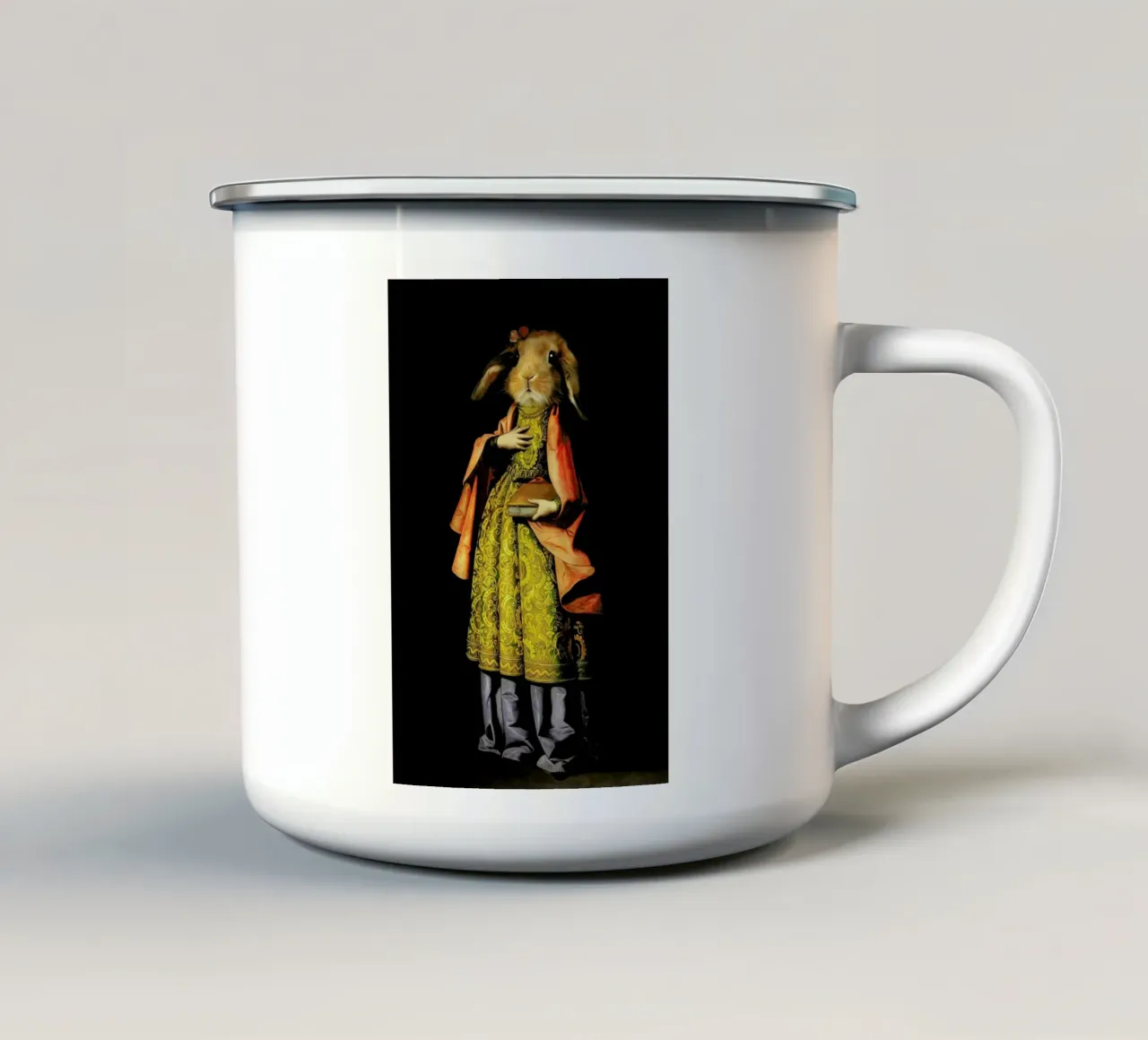 Barbara tazza in smalto da Tein Lucasson