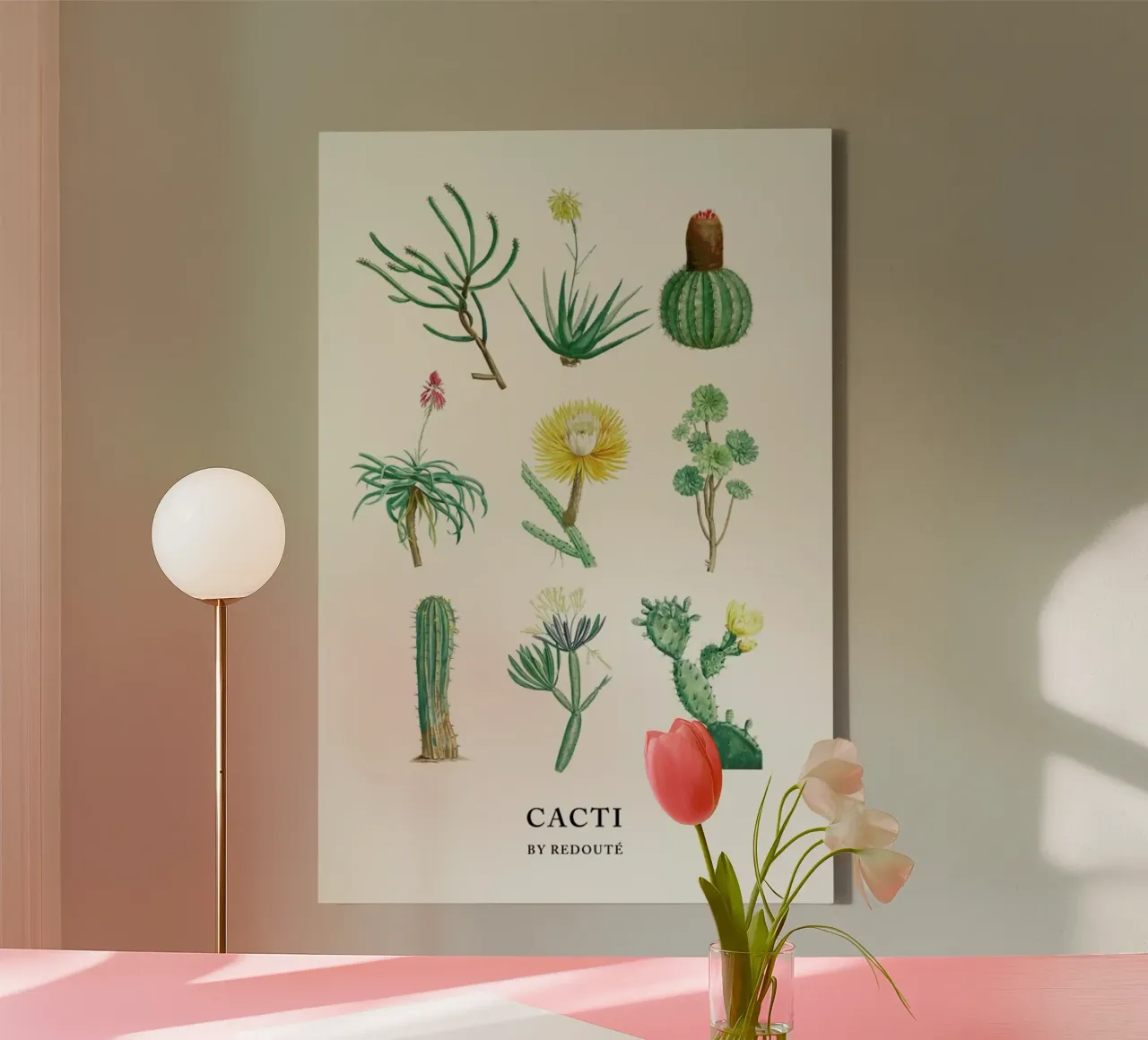 Cacti by Redouté tela da Flora & Fauna