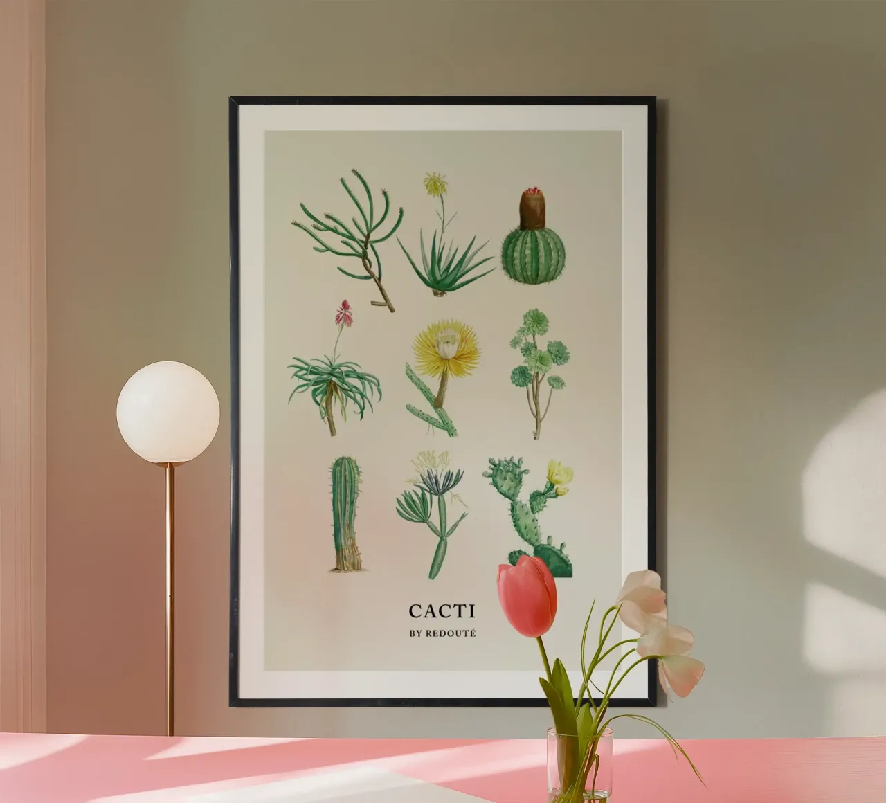Cacti by Redouté carta hahnemühle da Flora & Fauna