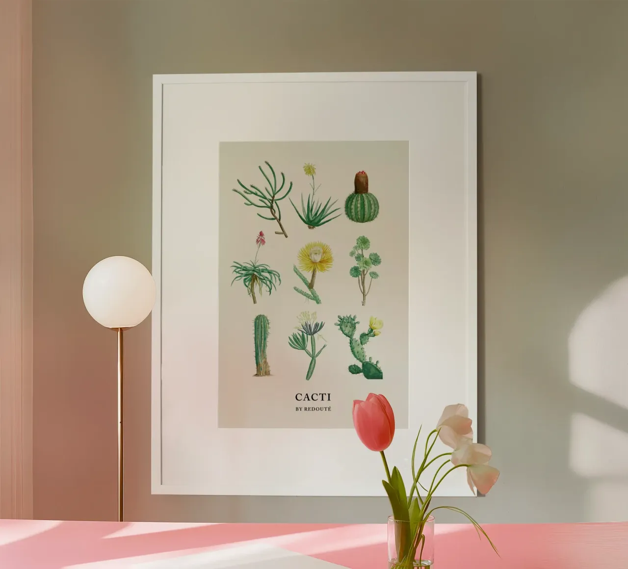 Cacti by Redouté carta hahnemühle da Flora & Fauna
