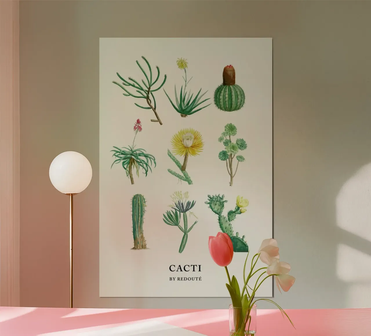 Cacti by Redouté carta hahnemühle da Flora & Fauna