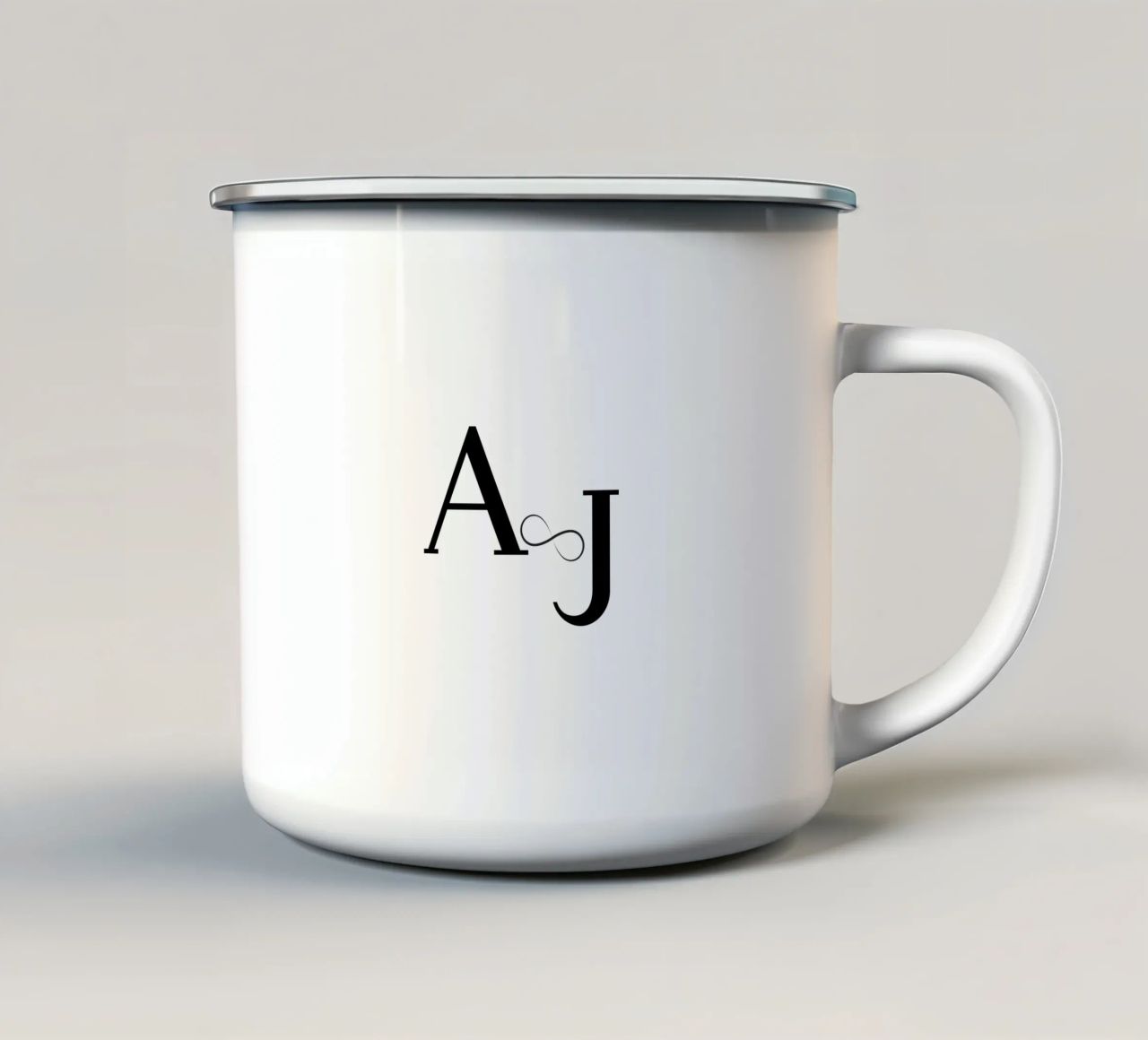 A ∞ J - Amore personalizzato come collezione di design tazza in smalto da nsbdesign