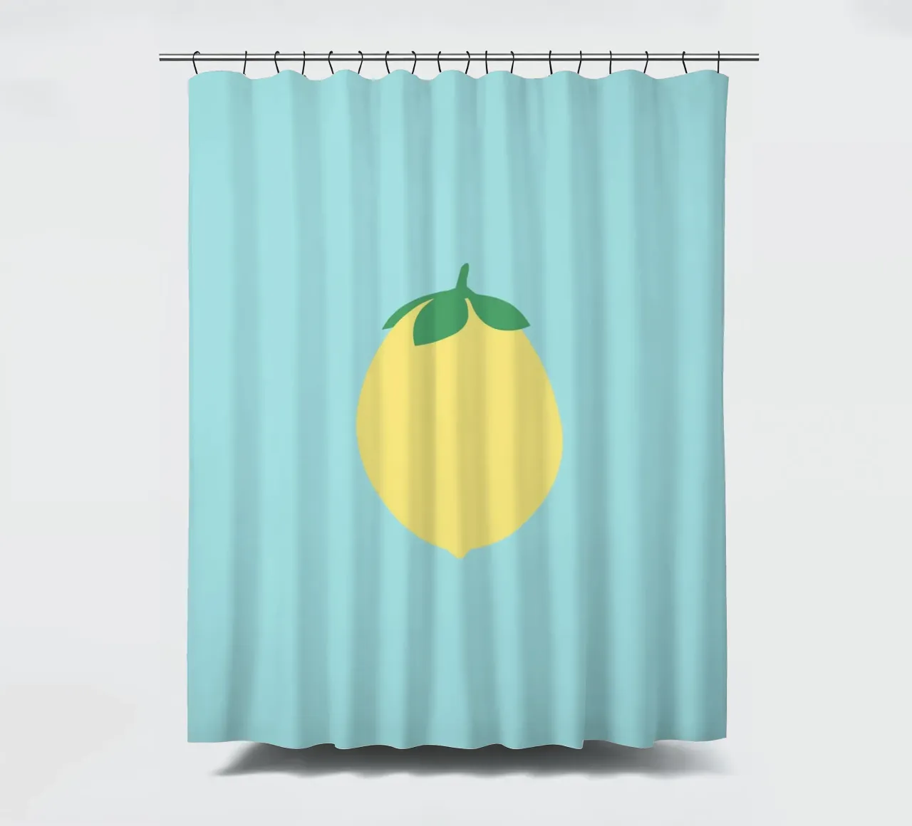 Zitrone auf Blau Duschvorhang von janamossmann