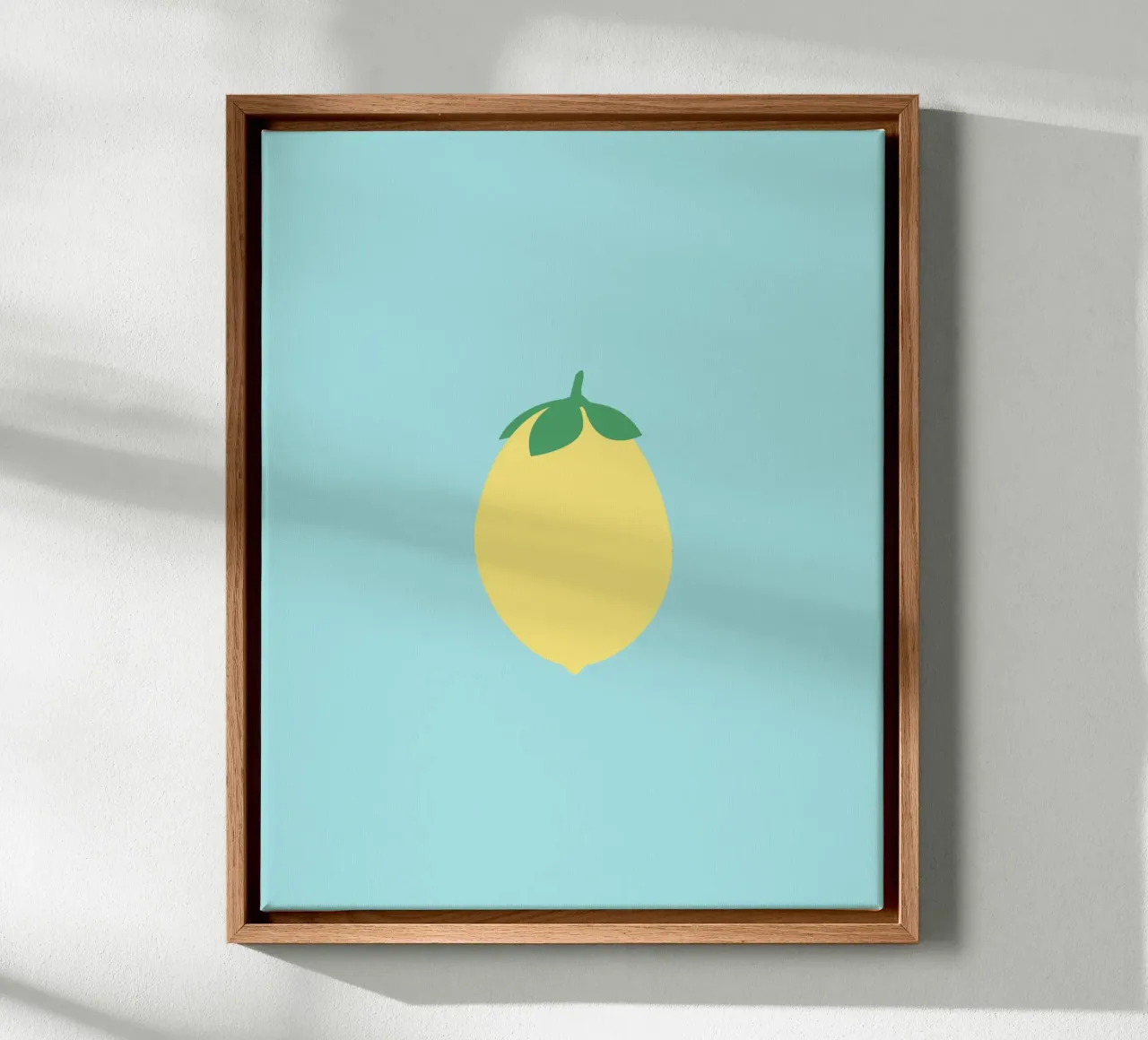 Citron sur bleu toile de janamossmann