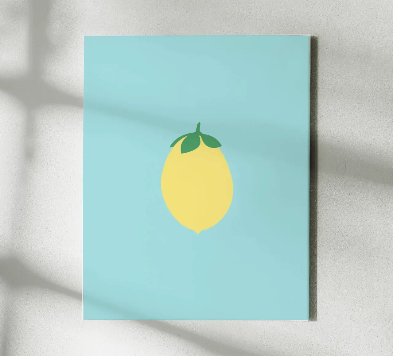 Citron sur bleu toile de janamossmann