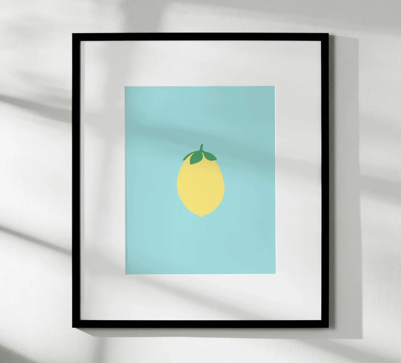 Limone su blu poster da janamossmann