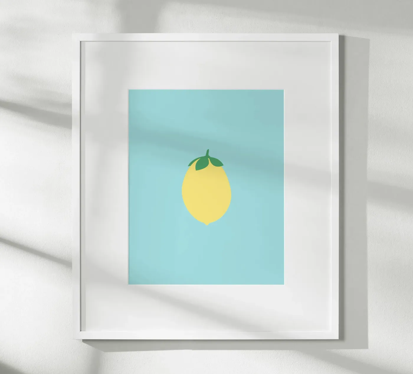 Limone su blu poster da janamossmann