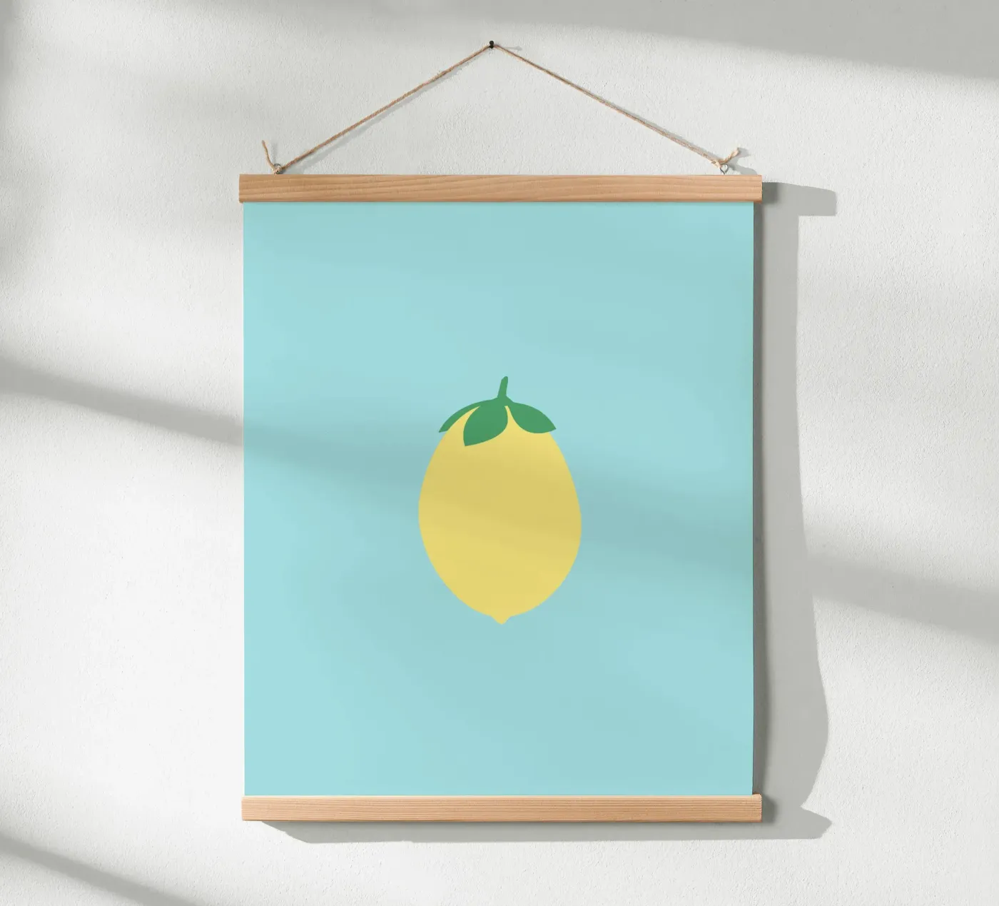 Limone su blu poster da janamossmann