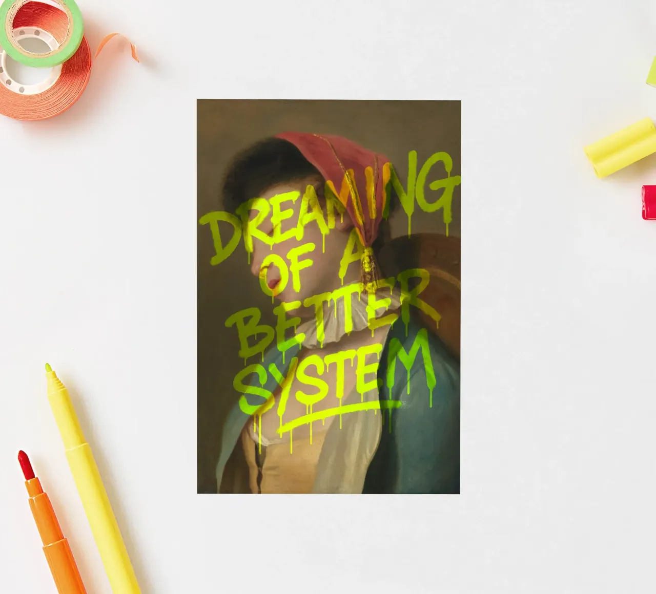 System criticism with style sticker by KUNSTstück
