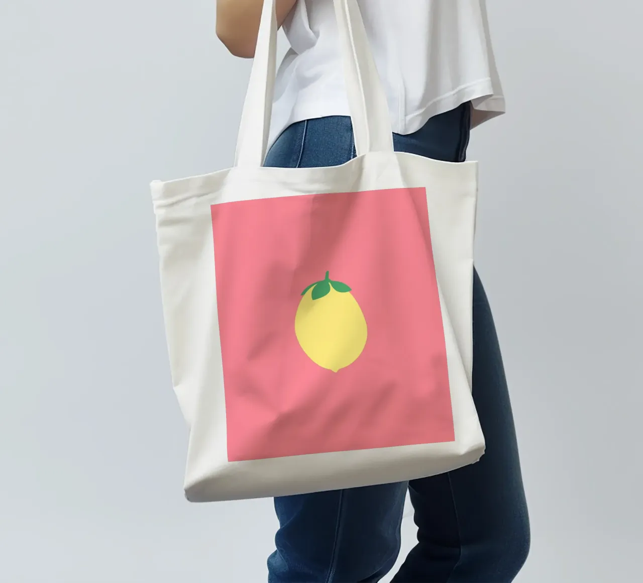 Zitrone auf Pink borsa in juta da janamossmann