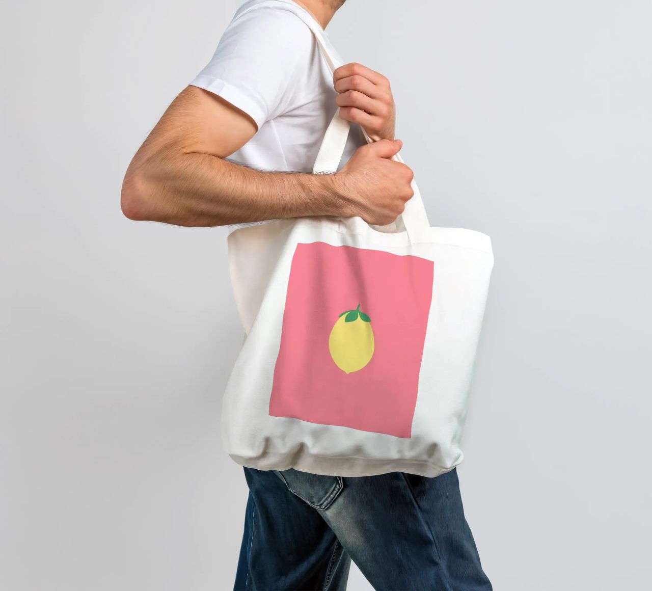 Zitrone auf Pink borsa in juta da janamossmann