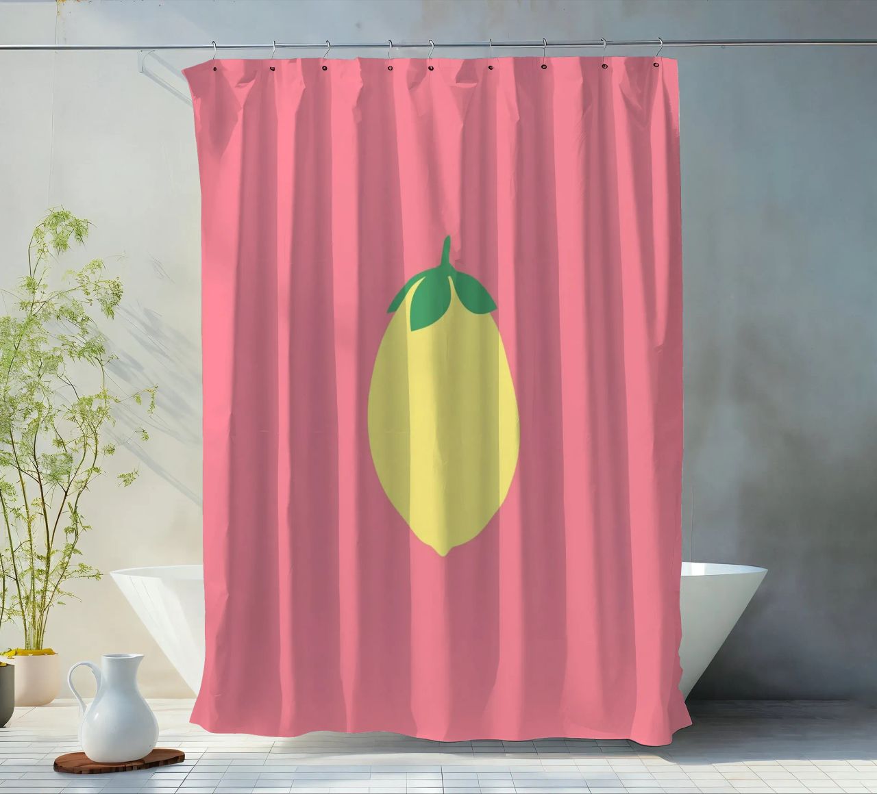 Zitrone auf Pink tenda da doccia da janamossmann