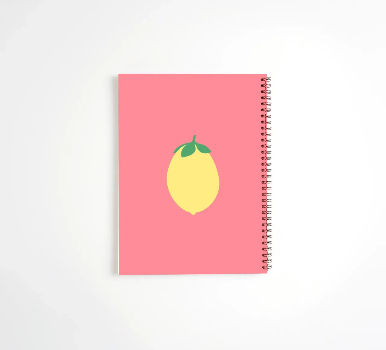 Zitrone auf Pink spiral notebook by janamossmann