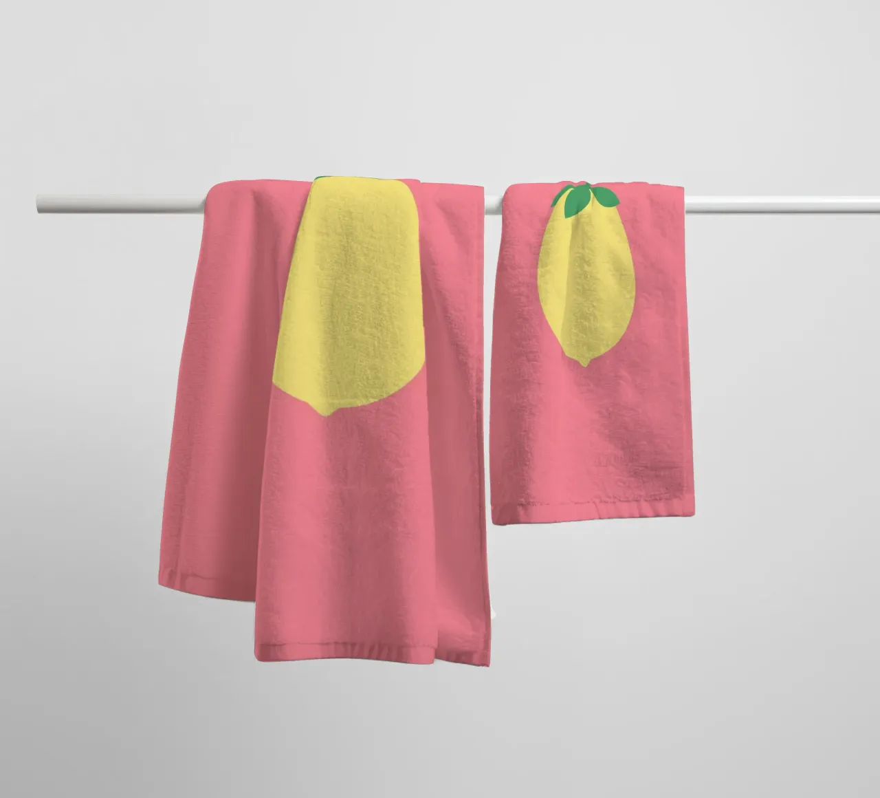 Zitrone auf Pink towel by janamossmann