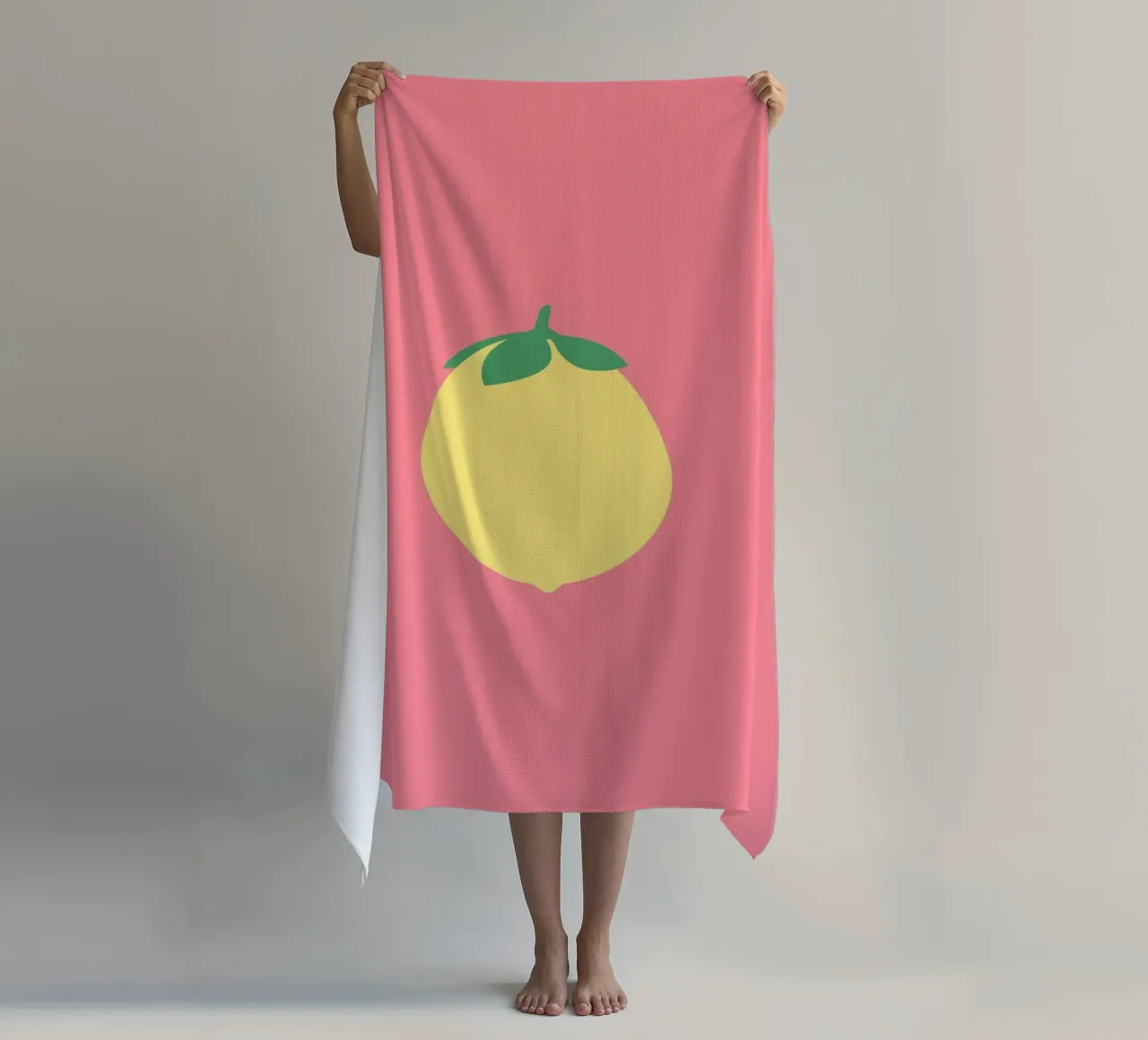 Zitrone auf Pink telo mare da janamossmann