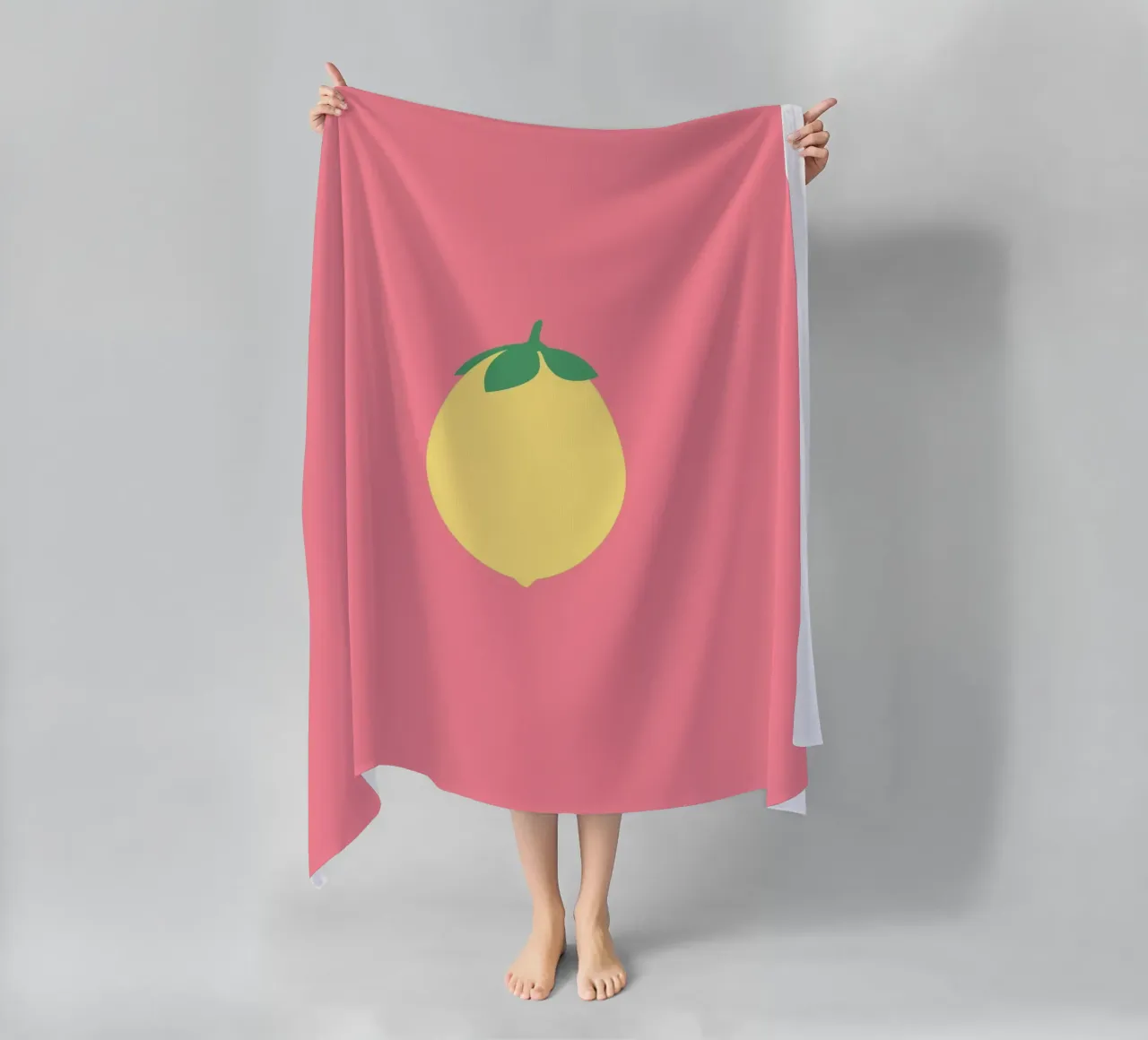 Zitrone auf Pink telo mare da janamossmann