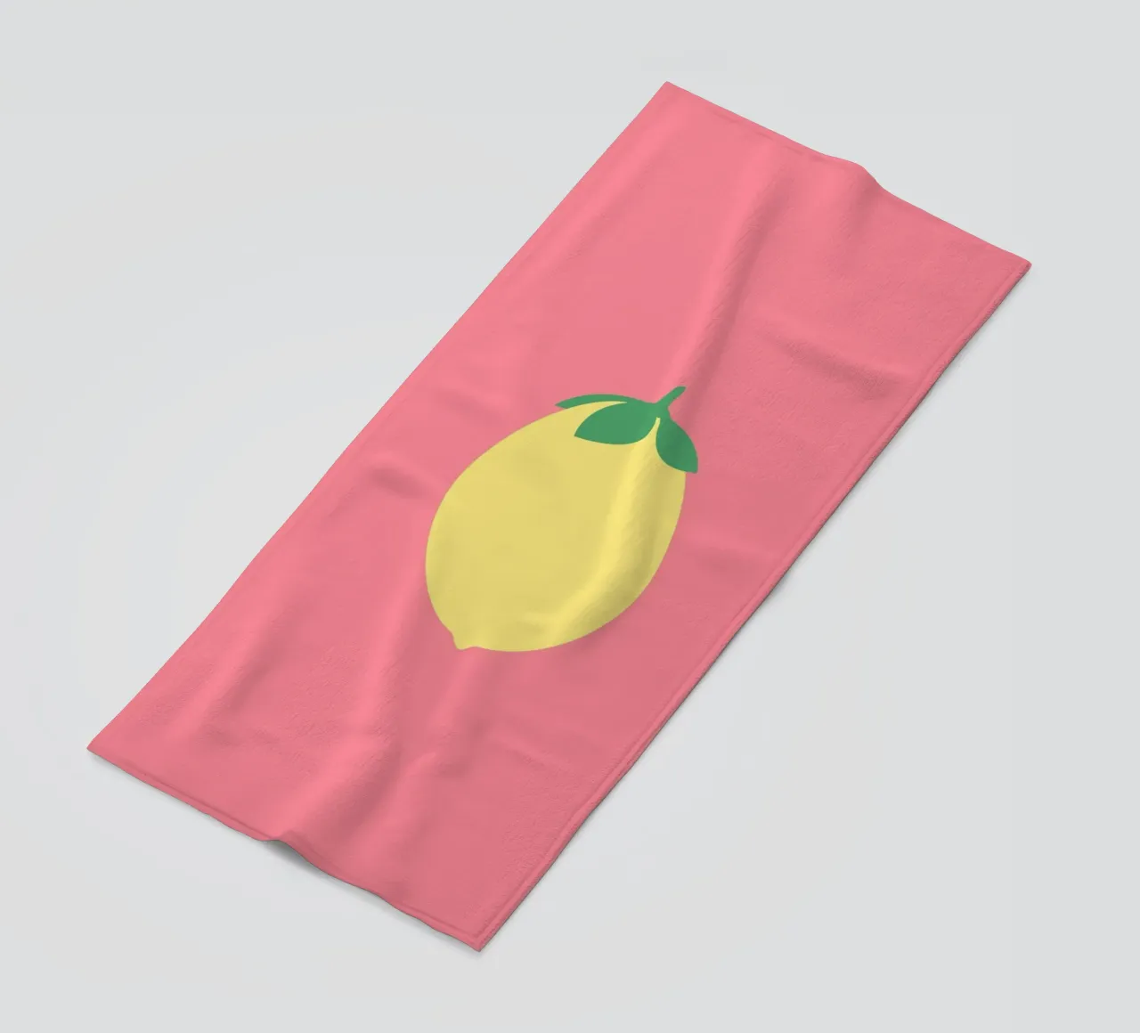 Zitrone auf Pink Strandtuch von janamossmann