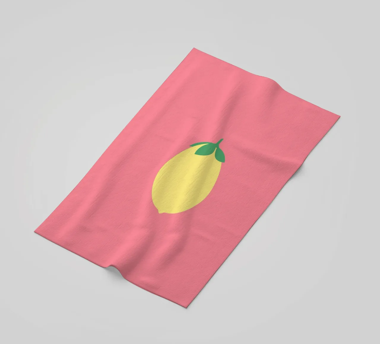 Zitrone auf Pink Strandtuch von janamossmann