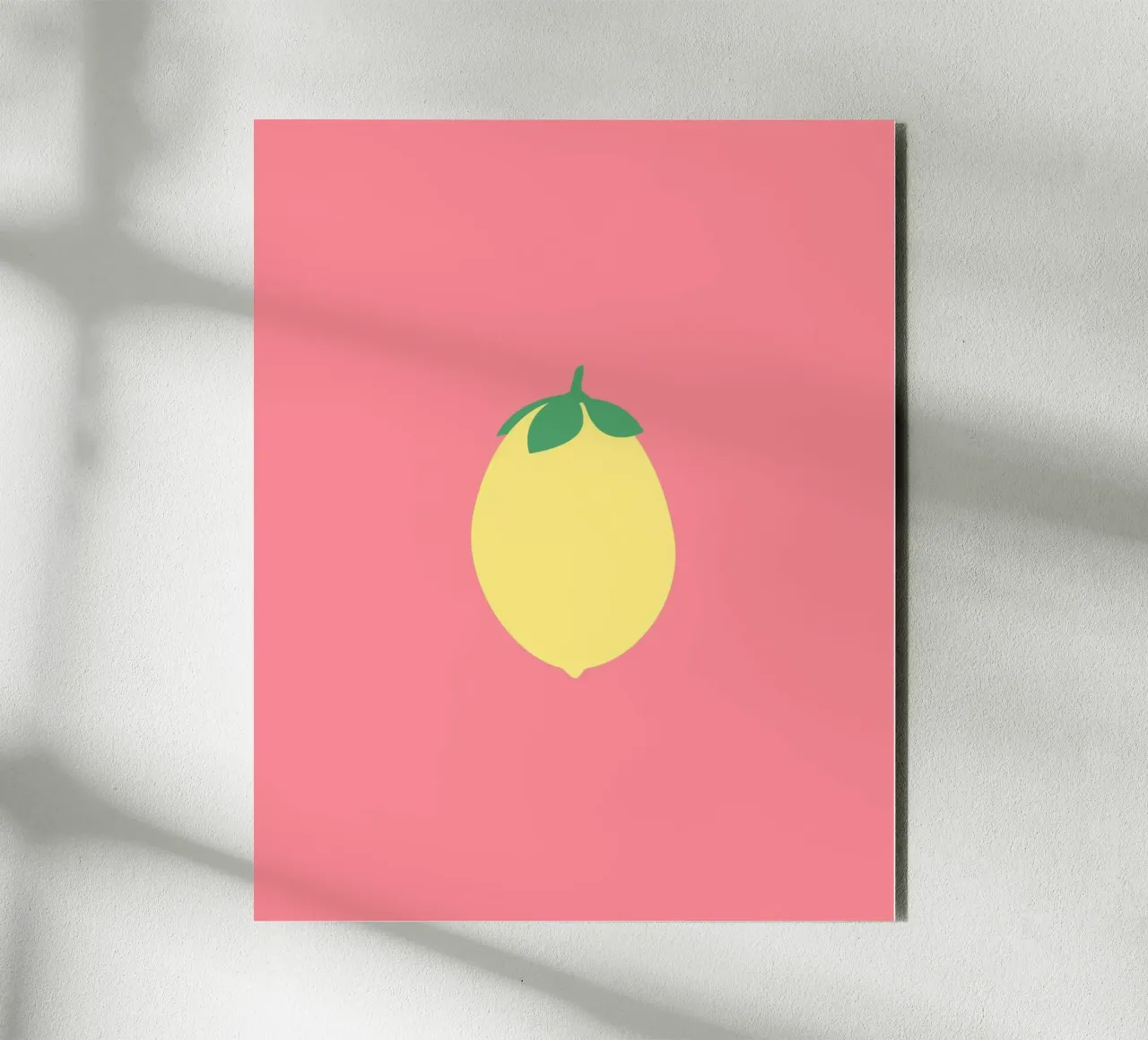 Zitrone auf Pink Alu-Dibond von janamossmann