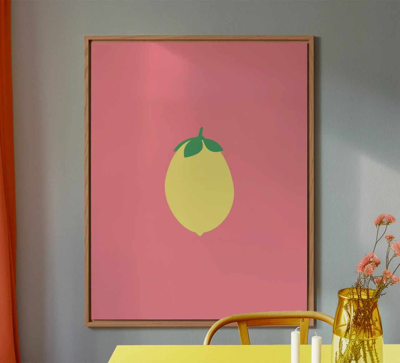 Zitrone auf Pink alluminio dibond da janamossmann