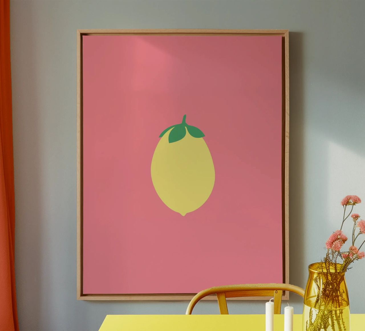 Zitrone auf Pink tela da janamossmann