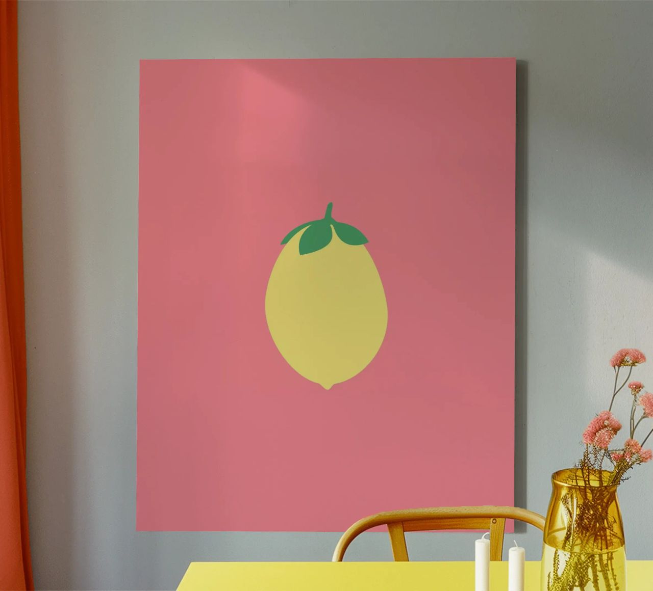 Zitrone auf Pink tela da janamossmann