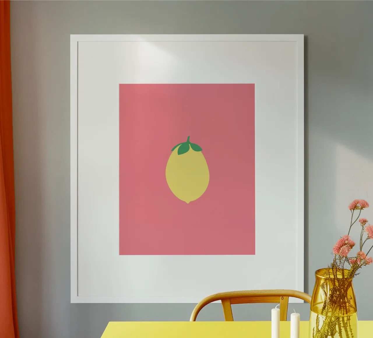 Zitrone auf Pink hahnemühle by janamossmann
