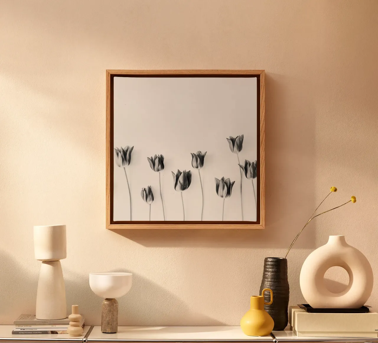 Soft Nature canvas with Floater frame by PhotoVibe Decor