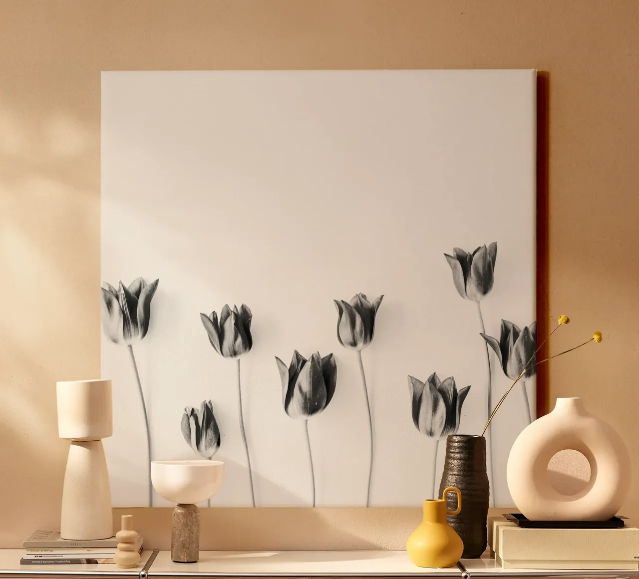 Soft Nature canvas with Floater frame by PhotoVibe Decor
