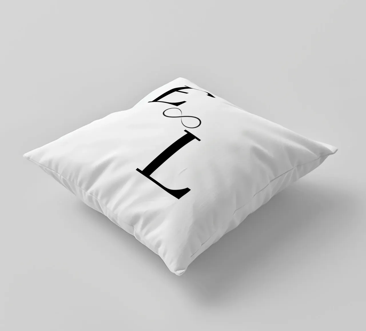 E ∞ L - Design minimalista per amore e infinito cuscino da StrindesignStudio