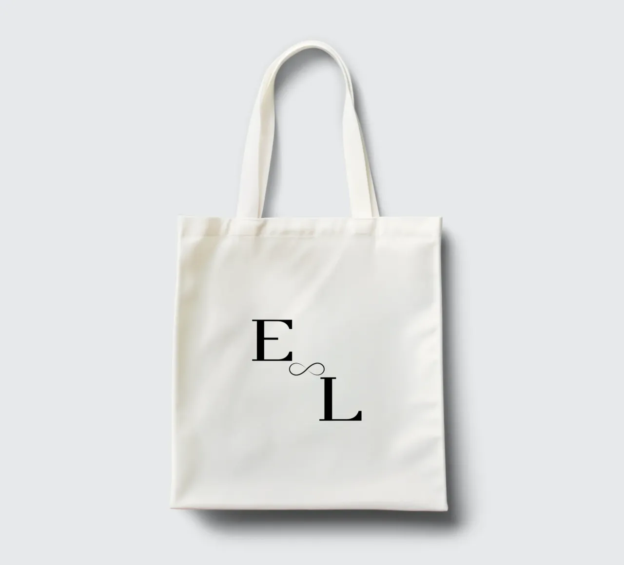 E ∞ L - Design minimalista per amore e infinito borsa in juta da StrindesignStudio