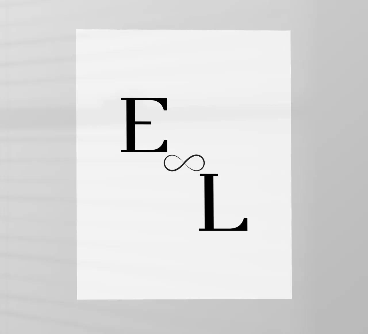 E ∞ L - Design minimalista per amore e infinito pellicola backlit da StrindesignStudio