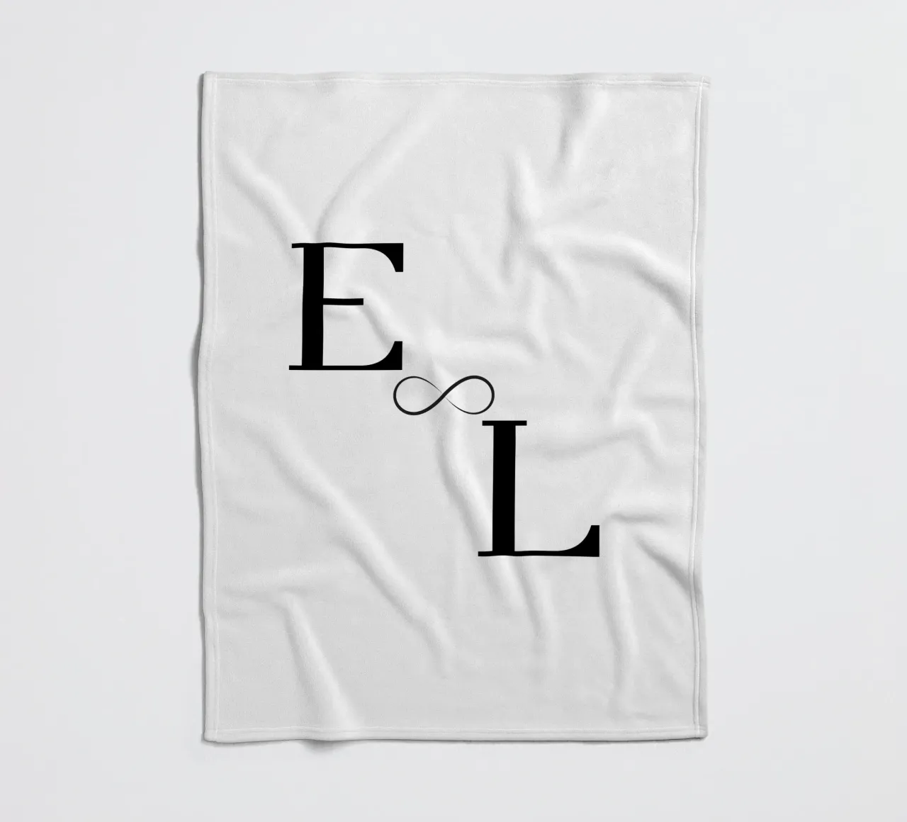 E ∞ L - Design minimalista per amore e infinito coperta in pile da StrindesignStudio