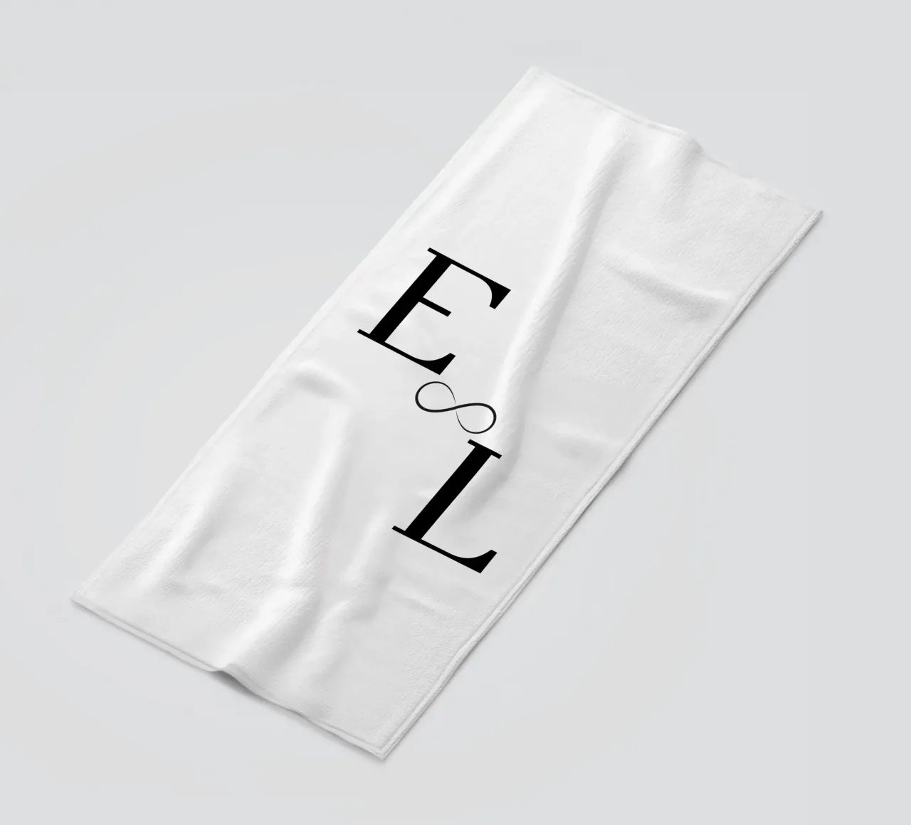 E ∞ L - Design minimalista per amore e infinito telo mare da StrindesignStudio