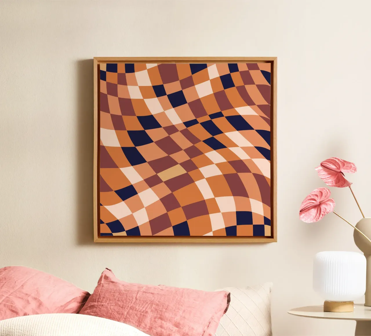 Sprinkles of luxury earth tone canvas with Floater frame by Little Dean