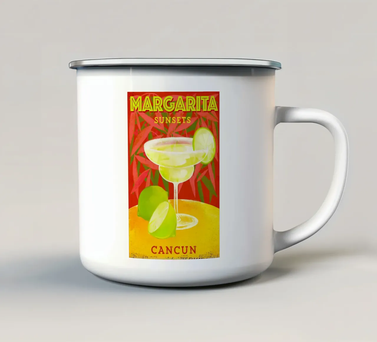 Margarita Tramonti Cancun tazza in smalto da Neeraprint