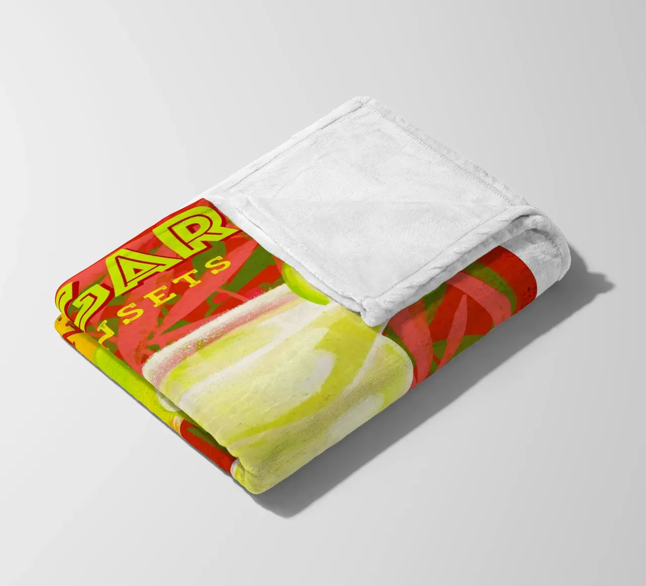 Margarita Sunsets Cancun fleece blanket by Neeraprint