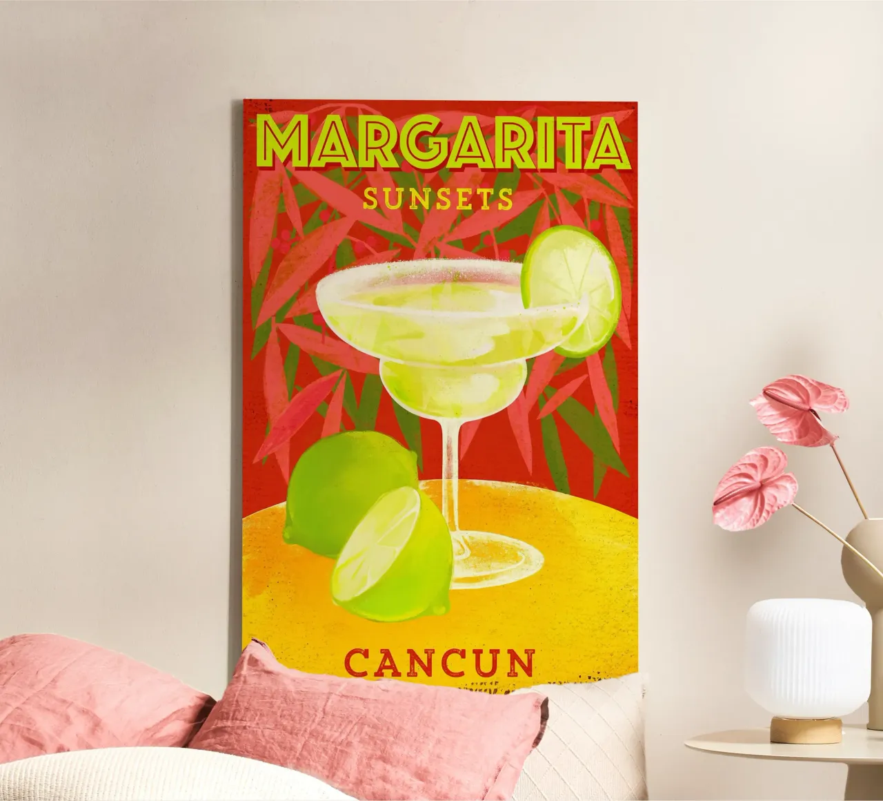 Margarita Tramonti Cancun tela con Cornice a cassetta da Neeraprint