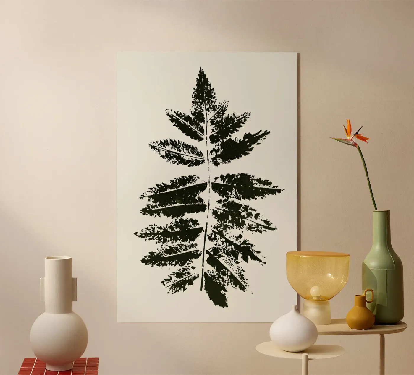 Oak Leaf Print (green) plexiglass da Kubistika