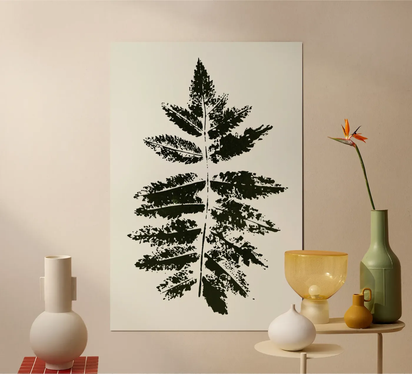 Oak Leaf Print (green) poster da Kubistika