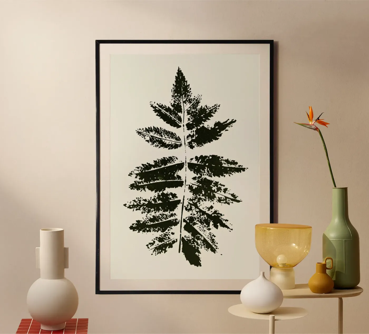 Oak Leaf Print (green) poster da Kubistika