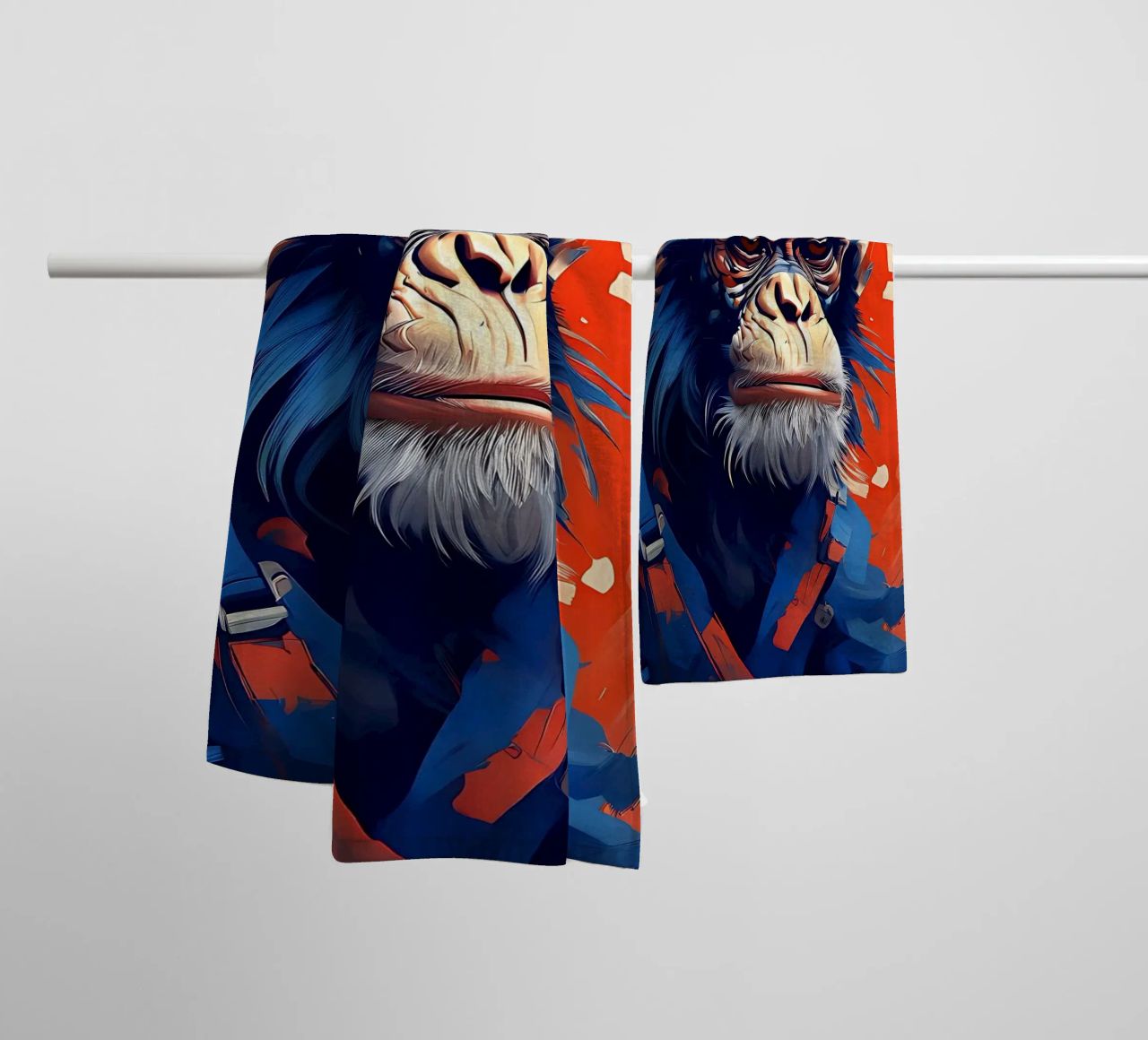 Monkey_Style_F_1 towel by Tierisch bunt by LK