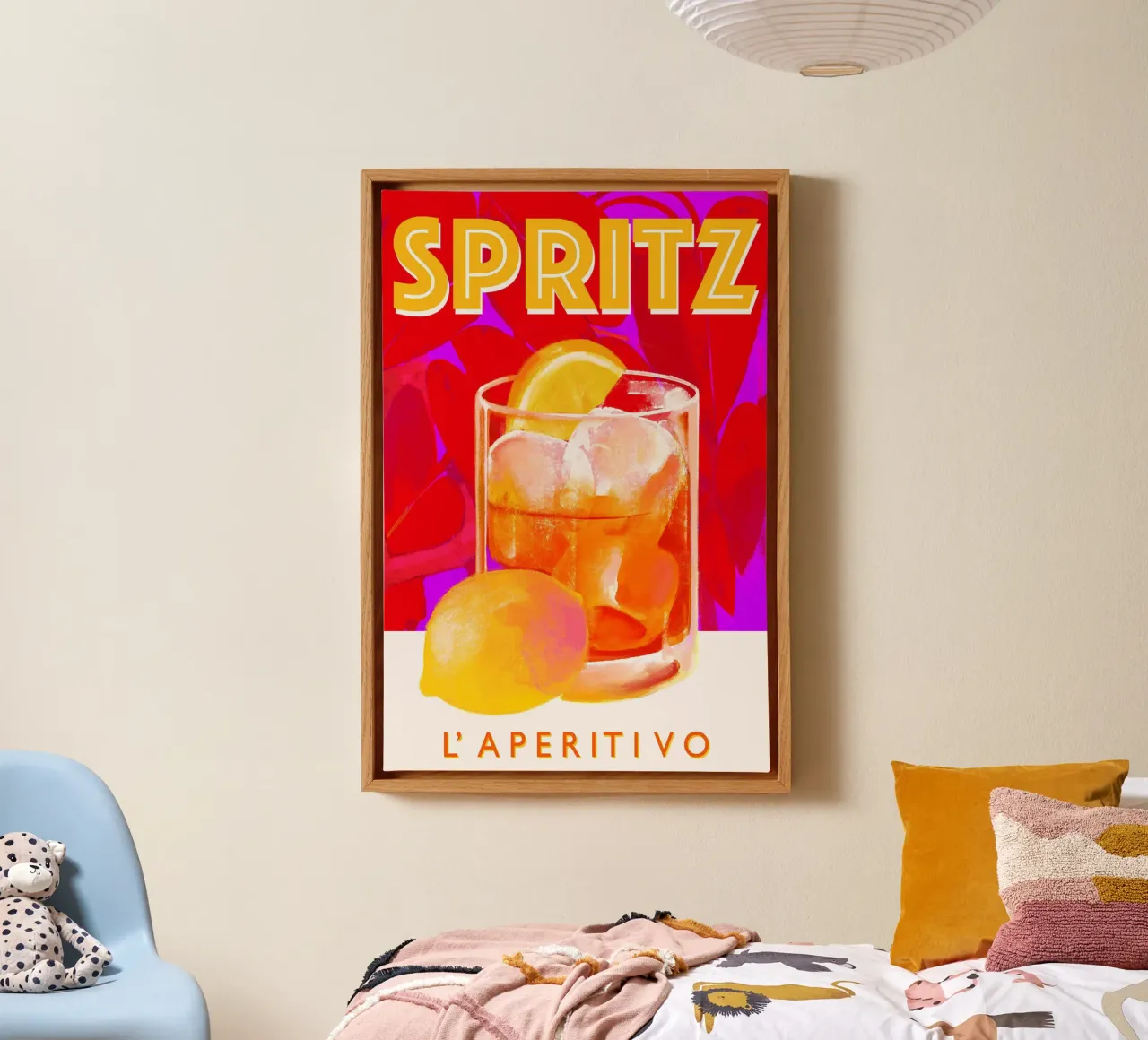 Spritz the Italian aperitif poster canvas with Floater frame by Neeraprint