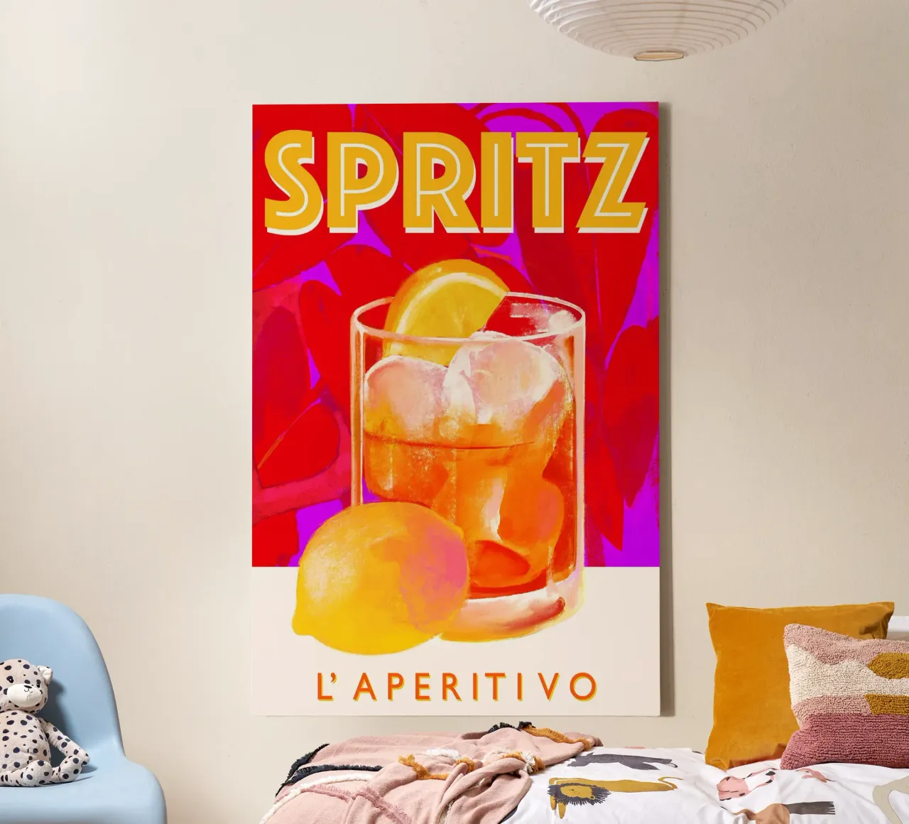 Spritz the Italian aperitif poster canvas with Floater frame by Neeraprint